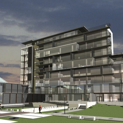 BIROJU UN DAUDZDZĪVOKĻU DZĪVOJAMĀ ĒKA. Rīga, Kalnciema iela 9 / Skiču projekts 2004.g.