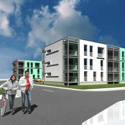 COMPLEX OF TWO REZIDENTIAL HOUSES / Riga, Pludmales street / 2006/04