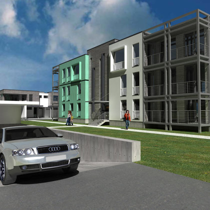 COMPLEX OF TWO REZIDENTIAL HOUSES / Riga, Pludmales street / 2006/04