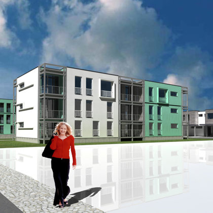 COMPLEX OF TWO REZIDENTIAL HOUSES / Riga, Pludmales street / 2006/04