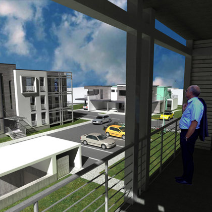 COMPLEX OF TWO REZIDENTIAL HOUSES / Riga, Pludmales street / 2006/04