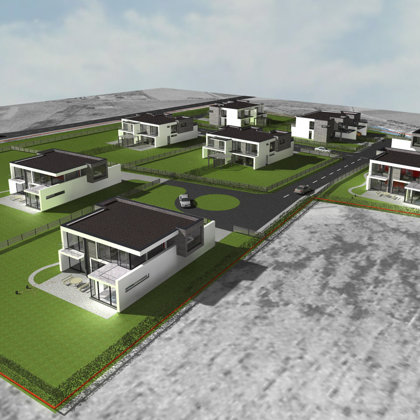 COMPLEX OF TWIN BUILDINGS AND PRIVATE HOUSES / Riga, Jaunciema gatve / 2006/01