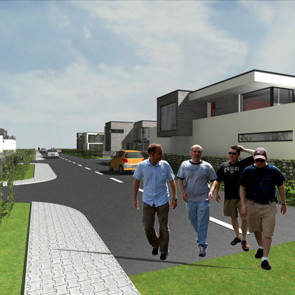 COMPLEX OF TWIN BUILDINGS AND PRIVATE HOUSES / Riga, Jaunciema gatve / 2006/01