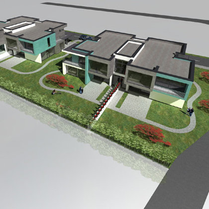 COMPLEX OF TWO FAMILY TWIN BUILDINGS / Riga, Pludmales street / 2006/04