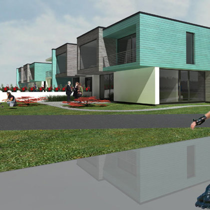 COMPLEX OF TWO FAMILY TWIN BUILDINGS / Riga, Pludmales street / 2006/04