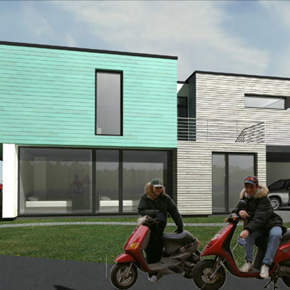 COMPLEX OF TWO FAMILY TWIN BUILDINGS / Riga, Pludmales street / 2006/04