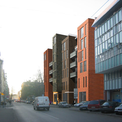 COMPETITION. RESIDENTIAL ADN OFFICE BUILDING / Riga, E.Birznieka Upisa street / 2005/11