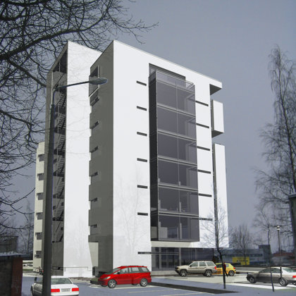 COMPETITION. RESIDENTIAL BUILDING / DIVIDED 1ST PLACE Riga, Krasta street / 2005/01