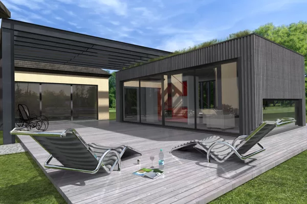 ATPŪTAS MĀJA Ainavas iela, Garkalnes novads / Skiču priekšlikums / 2015.gads / 115m2