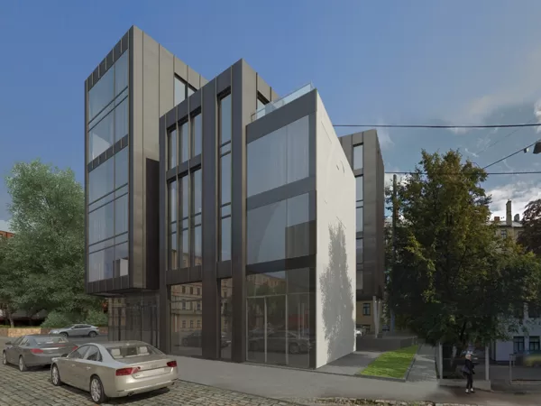 DAUDZSTĀVU DAUDZDZĪVOKĻU DZĪVOJAMĀ ĒKA Kr.Barona iela 72, Rīga / Konkurss (2.vieta) / 2014
