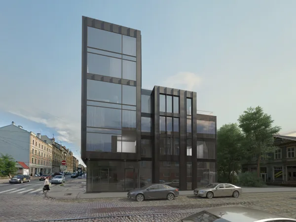 DAUDZSTĀVU DAUDZDZĪVOKĻU DZĪVOJAMĀ ĒKA Kr.Barona iela 72, Rīga / Konkurss (2.vieta) / 2014