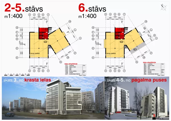 DAUDZDZĪVOKĻU DZĪVOJAMĀS ĒKAS APBŪVES PRIEKŠLIKUMS / Rīga, Krasta iela b/n / 2005/02