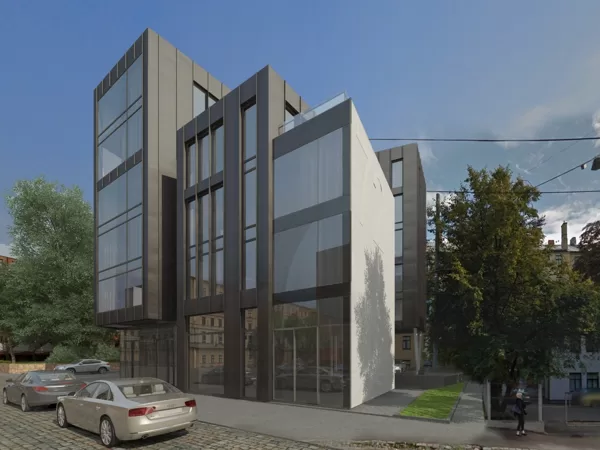 Residential and office building proposal. Riga, Kr.Barona street 72 / Competition 2014