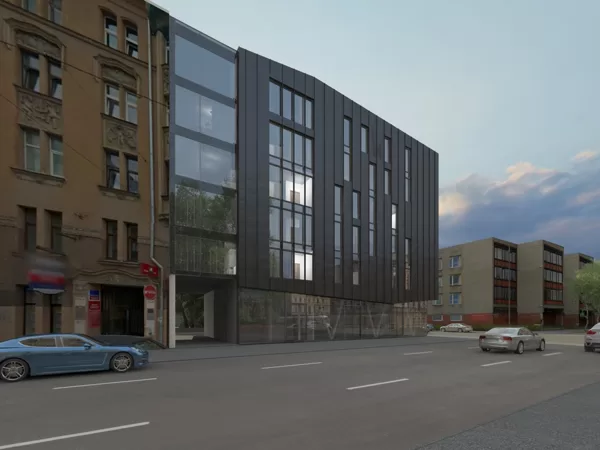 Residential and office building proposal. Riga, Kr.Barona street 72 / Competition 2014