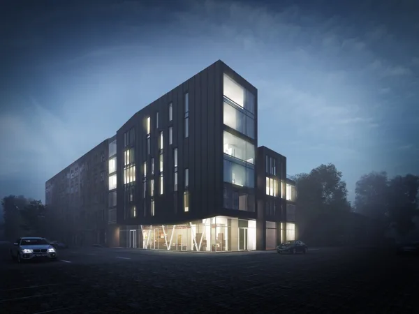 Residential and office building proposal. Riga, Kr.Barona street 72 / Competition 2014