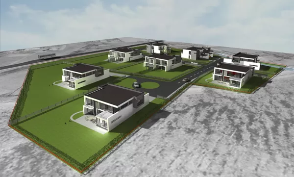 COMPLEX OF TWIN BUILDINGS AND PRIVATE HOUSES / Riga, Jaunciema gatve / 2006/01