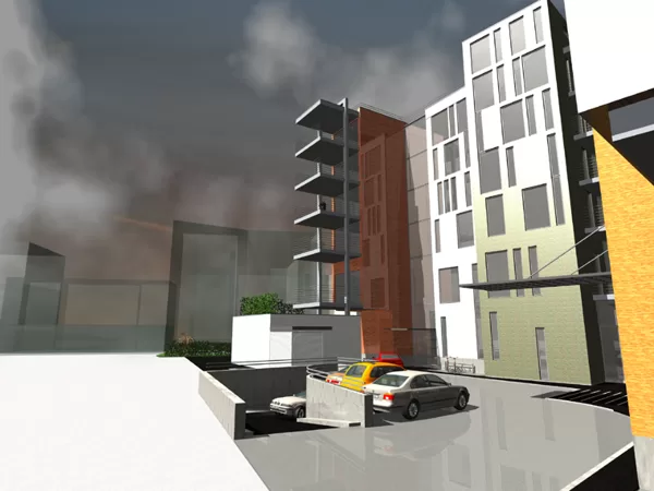 COMPETITION. RESIDENTIAL ADN OFFICE BUILDING / Riga, E.Birznieka Upisa street / 2005/11