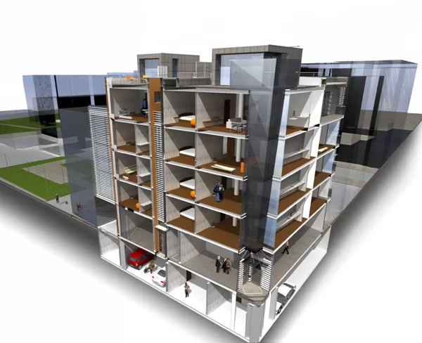 COMPETITION. RESIDENTIAL BUILDING / 1ST PLACE Riga, Vidus street 5 / 2006/02