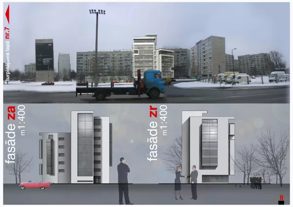 COMPETITION. RESIDENTIAL BUILDING / DIVIDED 1ST PLACE Riga, Krasta street / 2005/01