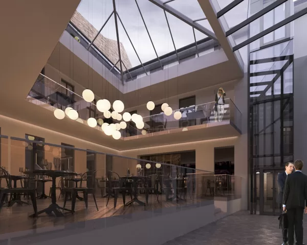 BIROJU ĒKAS PĀRBŪVE PAR VIESNĪCU / Rīga, Dzirnavu iela 59 / Projekts 2019-2020