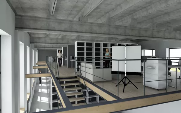 AKTU ZĀLES PĀRBŪVE PAR 2.ST. BIROJU TELPĀM / Rīga, K.Ulmaņa gatve 1 / Projekts 2022